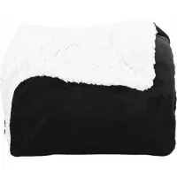 vidaXL Jeté Noir 130 x 150 cm Toison