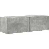 vidaXL Meuble TV mural, lot de 2, aspect béton, 98 x 31 x 29,5 cm, aggloméré
