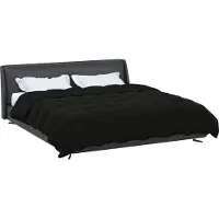vidaXL Couverture d'été rembourrée noire 200 x 200 cm microfibre
