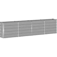 vidaXL Jardinière Gris Clair 160 X 40 X 75 Cm Acier