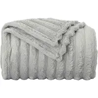 vidaXL Jeté Gris 200 x 150 cm Toison