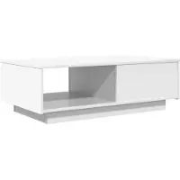 vidaXL Table basse avec tiroirs Blanc 95 x 55 x 31 cm Bois composite