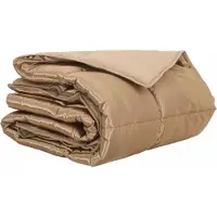vidaXL Couverture d'été dorée 140 x 220 cm en satin et microfibre