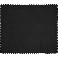 vidaXL Couverture en Fourrure de Lapin Synthétique Noir 220 x 240 cm