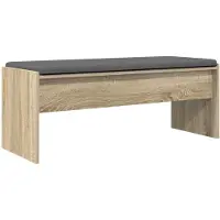 vidaXL Banc d'entrée avec coussin Chêne Sonoma 100 x 38 x 46 cm