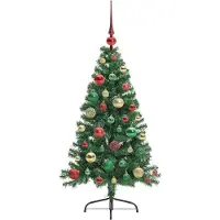 vidaXL Sapin de Noël artificiel pré-éclairé Vert 120 cm PVC