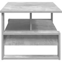 vidaXL Table basse gris béton 90 x 50 x 40 cm en aggloméré