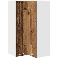 vidaXL Armoire suspendue Riga Bois ancien et Blanc 57 x 57 x 100 cm