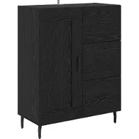vidaXL Meuble haut, 2 pièces, imitation chêne noir, 69,5 x 34 x 180 cm