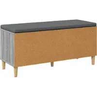 vidaXL Banc d'entrée avec coussin Gris Sonoma 60 x 38 x 46 cm