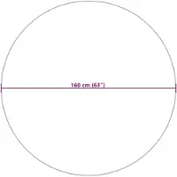 vidaXL Tapis rond HUARTE Gris Ø 160 CM Polyester