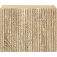 vidaXL Meuble mural pour télévision, 39 x 31 x 29,5 cm, placage bois imitation chêne Sonoma
