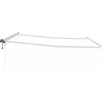 vidaXL Cadre d'auvent avec bandes lumineuses LED, blanc, 500 x 350 cm, aluminium