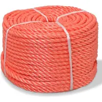 vidaXL Corde torsadée Polypropylène 10 mm 250 m Orange