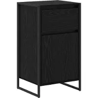 vidaXL Sideboard noir imitation chêne 43 x 36 x 75,5 cm Matériau dérivé du bois