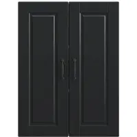 vidaXL Armoire murale PORTO, noire, 60 x 31 x 80 cm, aggloméré