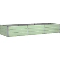 vidaXL Jardinière Vert Pastel 195 X 100 X 45 Cm Acier Galvanisé