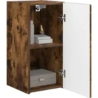 vidaXL Armoire TV murale 2 pcs Chêne fumé 30 x 31 x 60 cm