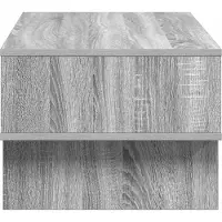 vidaXL Table basse Sonoma gris, 80 x 46 x 35 cm, en panneaux de particules