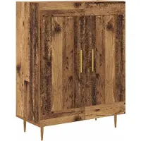 vidaXL Highboard vieux bois 69,5 x 34 x 180 cm Bois composite