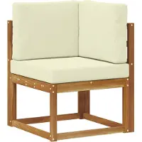 vidaXL Ensemble de salon de jardin , 5 pièces, en polyester, couleurs naturelles et crème