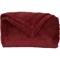 vidaXL Jeté Rouge Bordeaux 130 X 150 Cm Toison