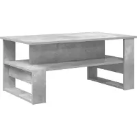 vidaXL Table basse Béton Gris 90 x 50 x 40 cm Bois composite
