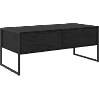 vidaXL Table basse noire imitation chêne 100 x 46 x 40 cm Bois composite