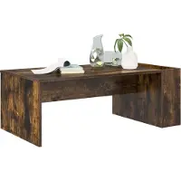 vidaXL Table basse Chêne fumé 95 x 50 x 34 cm Bois composite