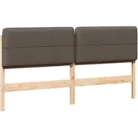vidaXL Tête de lit rembourrée marron et taupe 180 cm