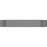 vidaXL Lit surélevé Acier revêtu par poudre 249x100x36 cm Gris
