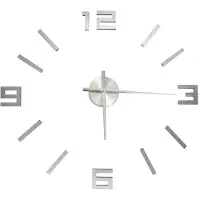 vidaXL Horloge murale 3D Design moderne argenté 100 cm XXL