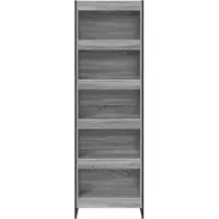 vidaXL Bibliothèque 2 Pcs Gris Sonoma 80 X 30 X 155 Cm