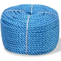 vidaXL Corde torsadée Polypropylène 16 mm 100 m Bleu