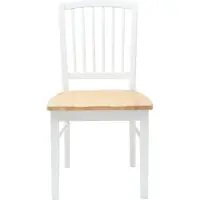 vidaXL - 2 chaises de salle à manger, bois massif d'hévéa, blanches