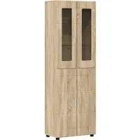 vidaXL Ensemble de meubles TV avec étagère FLORIN, 3 pièces, en bois d'ingénierie chêne Sonoma