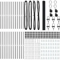 vidaXL Clôture extérieure en fil soudé à fixation au sol, 50 x 1,5 m, gris, treillis
