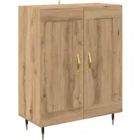 vidaXL Highboard Chêne Artisan 69,5 x 34 x 180 cm Matériau dérivé du bois