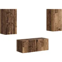 vidaXL Ensemble d'armoires TV mural 2 pcs Bois ancien