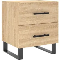 vidaXL Tables de chevet 2 pcs chêne sonoma 40x35x47,5 cm