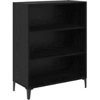 vidaXL Highboard noir imitation chêne 69,5 x 34 x 180 cm Bois composite