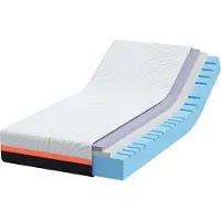 vidaXL Matelas blanc et gris 120 x 200 cm Tissu jacquard