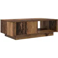 vidaXL Table basse avec tiroirs Vieux bois 95 x 55 x 31 cm Bois composite