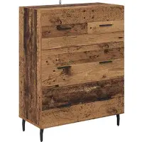 vidaXL Buffet haut avec tiroirs, 2 pièces, bois recyclé, aggloméré