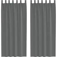 vidaXL Voile Rideaux avec passants 2 pcs. Gris foncé 140x225 cm
