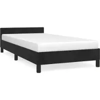 vidaXL Sommier avec tête de lit sans matelas noir 90x200 cm velours
