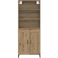 vidaXL Highboard 2 pcs Chêne Artisan Bois composite