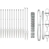 vidaXL Clôture en fil barbelé avec piquets, 25 x 1 mètre, acier galvanisé, argenté