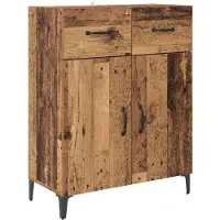 vidaXL Highboard vieux bois 69,5 x 34 x 180 cm Bois composite