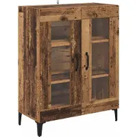 vidaXL Highboard vieux bois 69,5 x 34 x 180 cm Bois composite